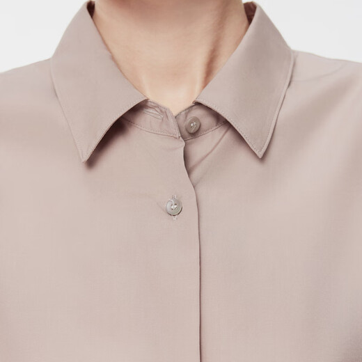 Jiangnan Buyi (Jnby) Summer Femme's Shirt's Siltle sans manches Coton Popline White Shirt Commutation 5O6213950 674 / Moyen Grey Powder L