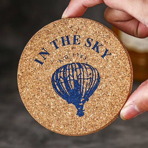 Craft beer coasters, whiskey glass coasters, cork non-slip absorbent coasters, bar cocktail coffee coasters, tea cup anti-scalding coasters, tree (2 pieces)
