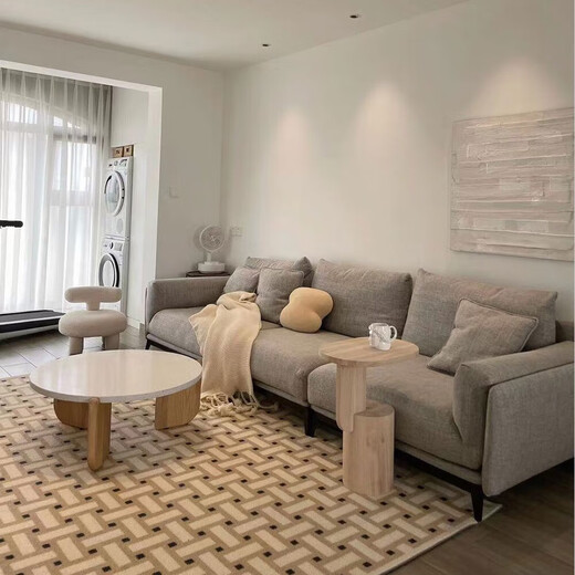 Rinoart money-filled cream living room wool carpet 140CMx200CM