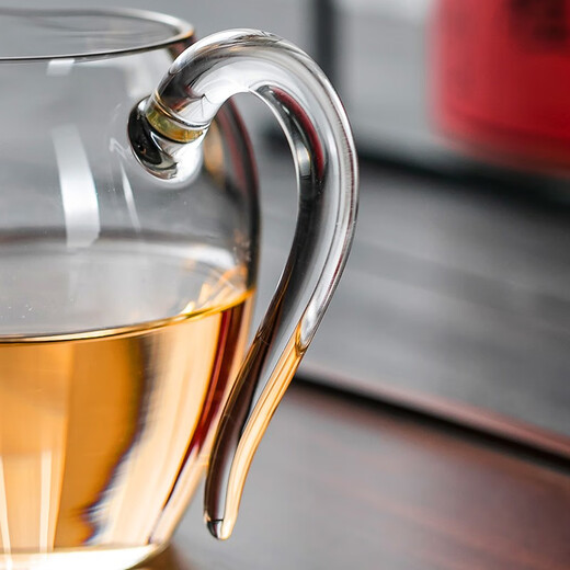 禾器·炫彩小翊口透明色茶海公道杯 手工茶具配件高硼硅耐高温玻璃分茶器 小翊口茶海(透明色)1449