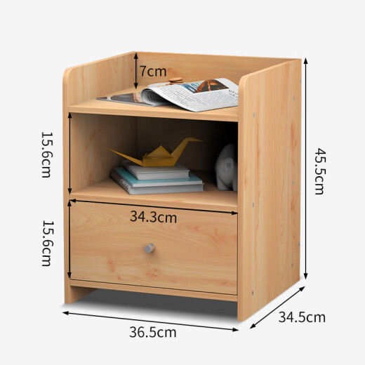 Knorr Mingpin Bedside Table Storage Cabinet Bedroom Simple Modern Small Cabinet with Drawer Storage Simple Storage Cabinet Bucket Cabinet Bedside Storage Cabinet H210