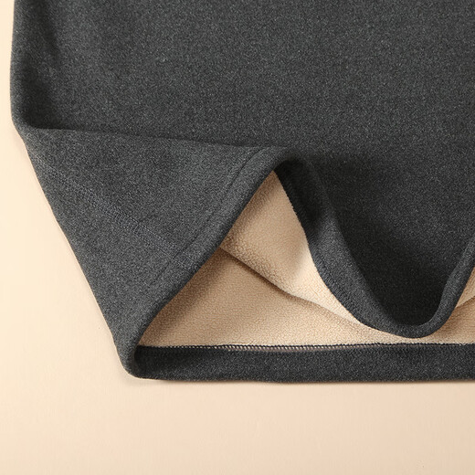 Langsha mid-high collar thermal top men's new velvet thickened bottoming slim linen sweatshirt cold-proof underwear autumn clothing for men