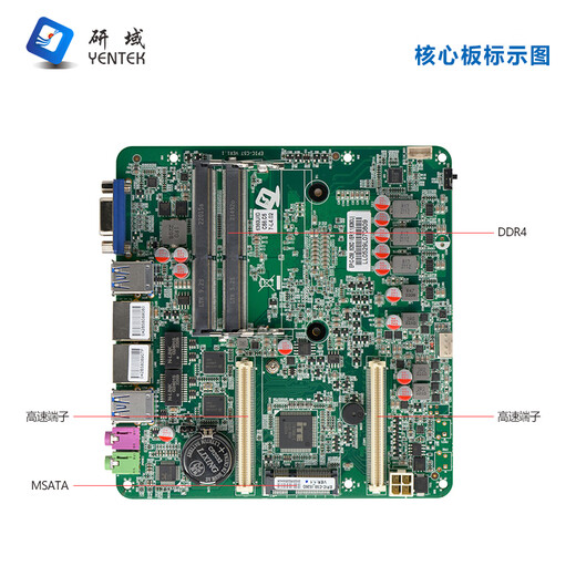 Yentek fanloser Mini Industrial Control Machine Dual Network 6 Serial Port Machine Vision Micro Industrial Computer 10/11 Generation I3I5I7 Multi-Com-eingebettete Forschungs- und Entwicklungsdomäne Industrial Control Host C6850S-C i5-6300U/2,4G Dual-Core 8G Memor
