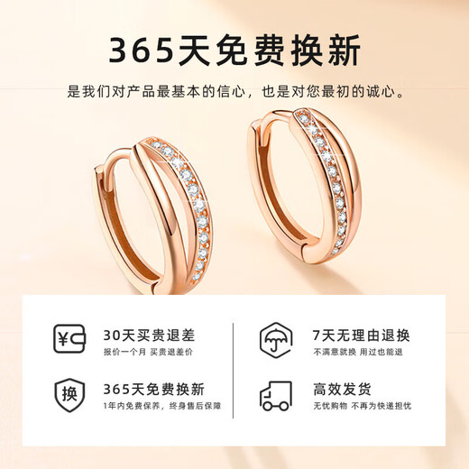 Dirholl brand Möbius earrings for women, high-end earrings, temperament earrings, Valentine's Day birthday gifts for girlfriends and wives, Möbius earrings - rose gold, exquisite gift box