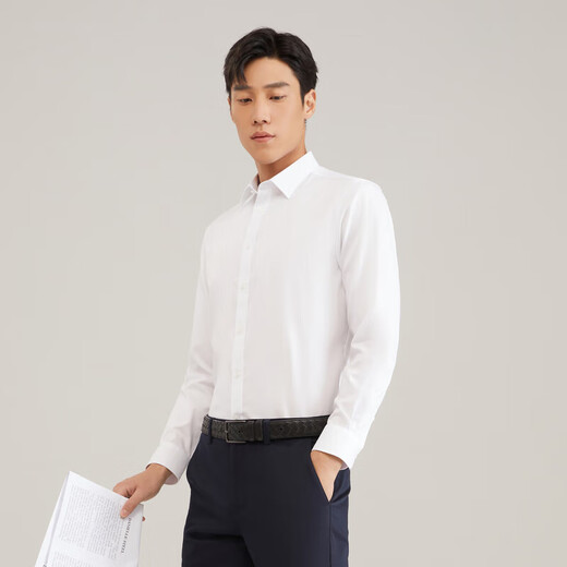 Yager Shirt Men 2024 Frühlings- und Herbst -Jugendmänner lässig formelle Hemd vldp12134bja White 38