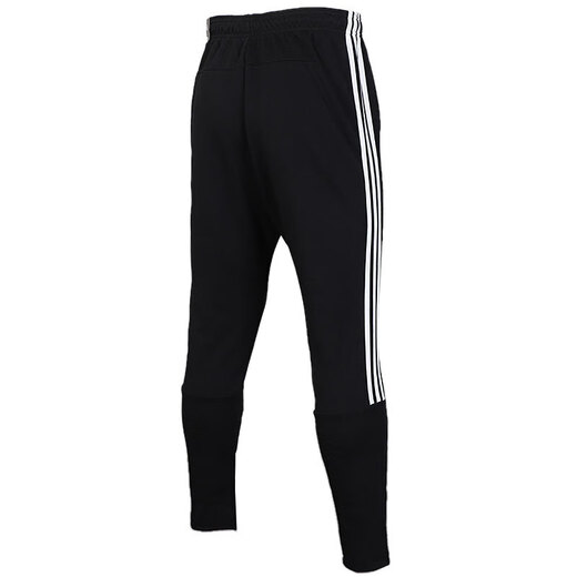 Adidas Herrenhosen, Frühlings- und Herbst -Fitnesstraining -Hosen, atmungsaktive Casualhosen, Hosen, schlanke Hosen, DT9901/Schwarz/Seite, die drei Streifen kontrastieren