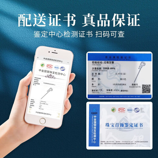 Feiyu 999 pure silver hairpin for Chinese Valentine's Day gift for girls, ancient style hairpin with tassel hair accessories for girlfriend and wife New Chinese style Xiangyun 999 pure silver hairpin