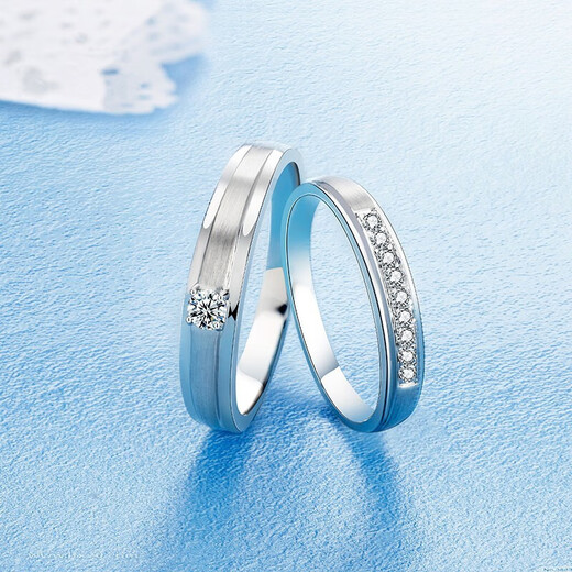 AVHE platinum white diamond ring artificially cultivated diamond women's ring men and women couple rings wedding gift platinum festival Chinese Valentine's Day Jane Eyre - platinum diamond ring women's ring - gift box SF