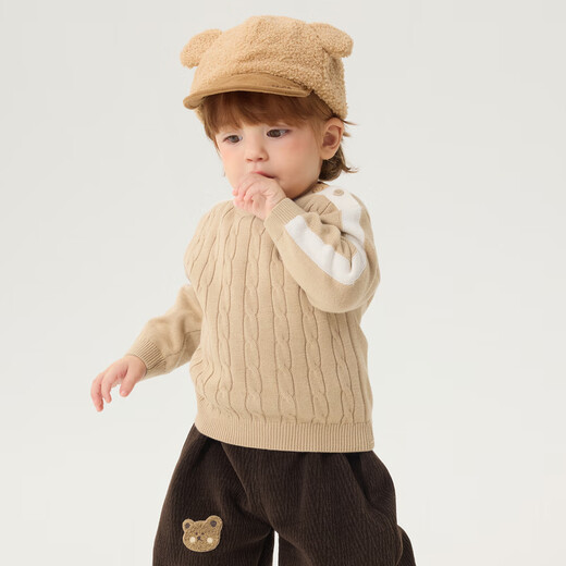 Balabala baby sweater children's winter sweater 2024 boys and girls sweater knitted sweater college trend 208424103205