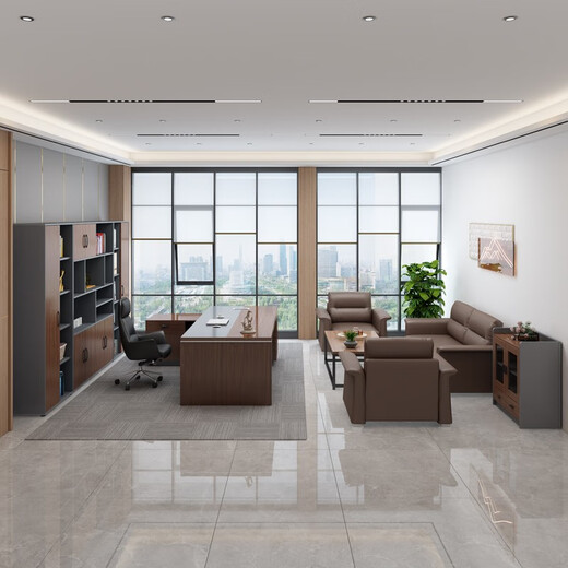 Yingwei boss desk office desk and chair combination simple modern light luxury office executive desk manager desk president desk 2.2 meters boss table + boss chair