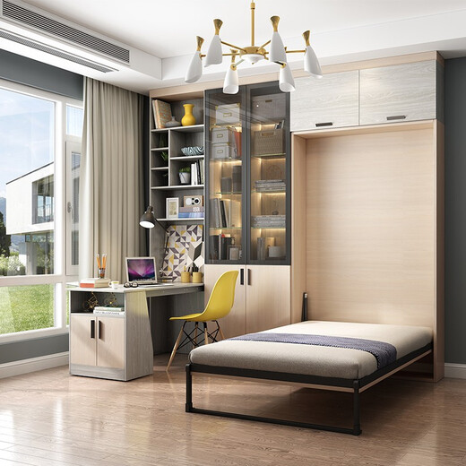 Sineman whole house custom study furniture set combination with folding corner folding side bed desk cabinet customized in one-piece folding cabinet B (838mm*760mm*1542mm)