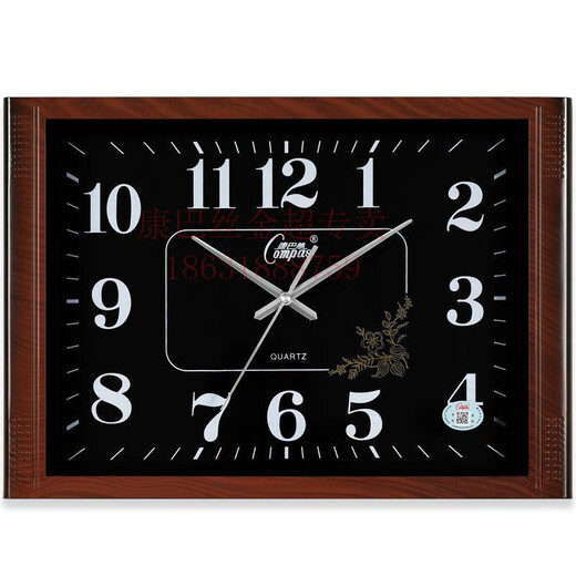 Combasi salon room sons mural horloge chambre chambre bureau table de suspension simple calendrier horloge ménage quartz horloge perpétuelle calendrier 6626 Modèle de calendrier en bois Disque noir 10 pouces 49 * 34cm