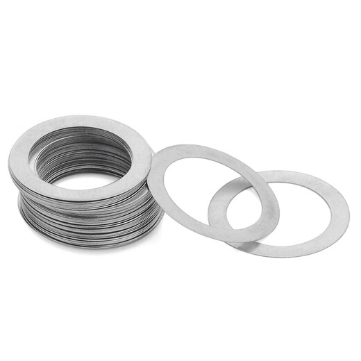 JINGGONG 304 stainless steel ultra-thin gasket metal round thin gasket flat pad bearing gap adjustment gasket M3-M40 3*5*0.1 (100 pieces)