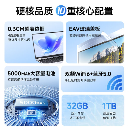 UIG Rescue Series Subsidy 30% 2025 New Intel Core i9 64G Laptop Thin and Light Student Office High-Performance Gaming Laptop Design AI Laptop Rescue Series Core i9 Level/Backlight Fingerprint Unlock League of Legends 32G Running Memory + 2TB Extremely Fast SSD