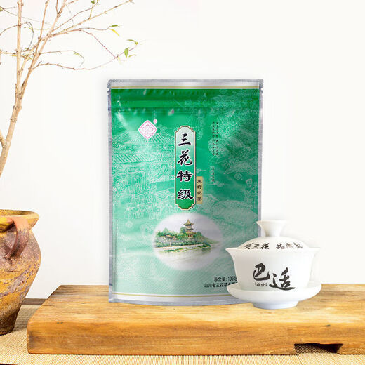 Sanhua Sichuan Sanhua Tea Chengdu Sanhua Brand Scented Tea 100g Original Chengdu Tea Factory Strong Fragrance Jasmine Tea Sanhua 100g * 4 bags