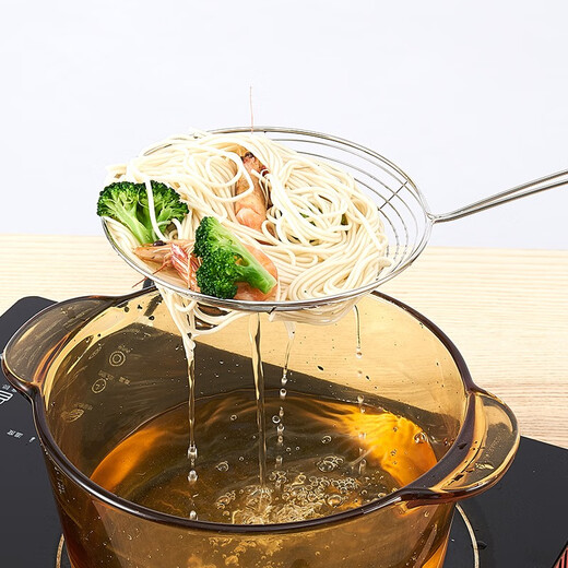 Jackino colander, stainless steel colander, kitchen utensil filter, frying pan, oil grid, noodle spoon, large sieve 16cm