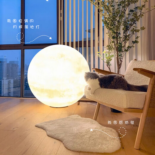 XMSJ三房两厅全屋灯中山灯具月球灯落地灯东南亚风客厅卧室床头 护眼光源9715cm-室内月球