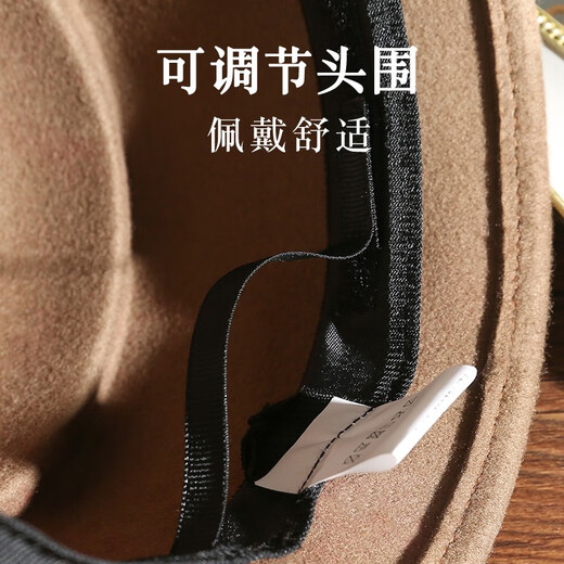 布塔秋冬英伦复古骑士帽时尚百搭礼帽马术帽秋冬新款潮流气质款 酒红