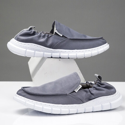 Changxiang Huili Zapatos de tela Old Beijing Zapatos para hombres para zapatos de tablero transpirable para verano para zapatos casuales para hombres con zapatos de lona de seda de hielo de un pie Fh-Luyao 2166 Gray 41