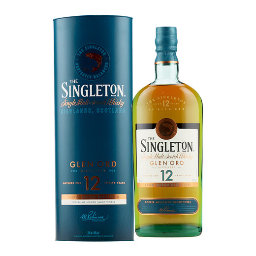 苏格登行货 Singleton 格兰欧德苏格兰高地产区单一麦芽威士忌洋酒 苏格登12年 700mL 1瓶