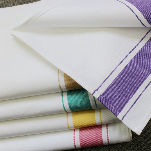 Fully cotton cup wiping cloth for five-star hotels, red wine cup wiping cloth, highly absorbent and lint-free, clean cloth mat napkin, purple 50*70CM