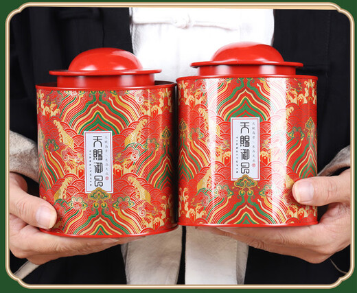 Wife and Mom Tianci Royal Product Dahongpao Oolong Tea Tin Can Tianci Royal Product Canned Two Cans Total 250g Dahongpao 250g