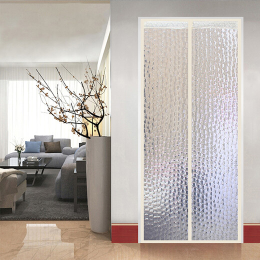 Cortina de puerta de aire acondicionado de aire suave de plástico transparente de diyin para aire acondicionado doméstico Cortina de cuero a prueba de mosquitos de verano Cortina de aire acondicionado transparente de Ayer Acondicionamiento de Velcro