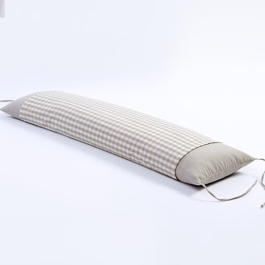 Shangfanquan buckwheat double pillow buckwheat leather pillow core adjustable height cervical pillow couple double long pillow 1.5 meters double light khaki