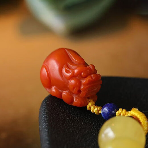 Longyin Beeswax 10mm Single Circle Buddha Beads Gold Twisted Honey Amber Bracelet Nanhong Pixiu Red Agate Women's Birthday Gift YJ 10mm