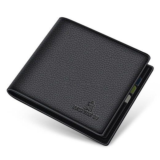 Vogelscheuchen Brieftasche Männer Geschenkbox Set Gürtel Kopfschicht Cowide Belt Wallet für den Geburtstagsgeburtstag des Freundes Neujahrsgeschenk Schwarz ein Stil