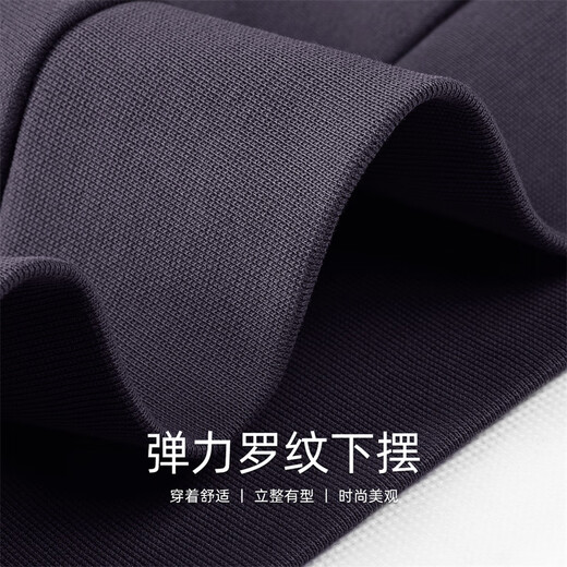 Mark Huafei brushed lining round neck sweatshirt for men 2025 autumn and winter new style plus velvet to keep warm and skin-friendly embroidered long-sleeved pullover purple 503 L /175