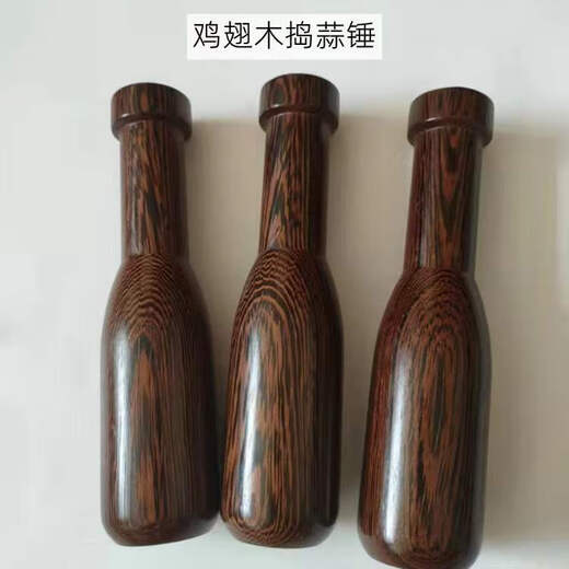 Deke European chicken wing wood garlic pounder, garlic hammer, medicine stick, garlic stick, wooden grinding stick, garlic hammer, solid wood garlic press, South American rosewood garlic hammer