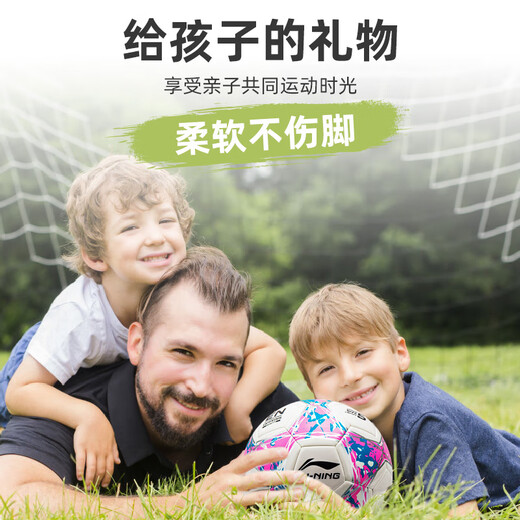 李宁（LI-NING）足球5号成人儿童4号幼儿园小学生训练比赛运动专用中考标准用球 机缝足球673-3/671-3 4号