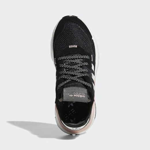 阿迪达斯 （adidas）新款三叶草跑步鞋女鞋夏季减震网面透气轻便运动休闲鞋H01737 FV3880黑色蛇纹 39