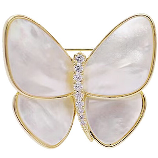 Violet Butterfly Brooch High-end Women's Exquisite Corsage 2022 New Style Pin Suit Mother's Day Gift Gold
