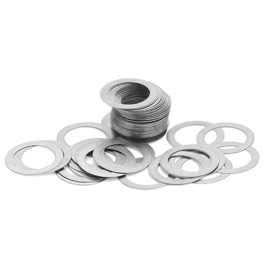 JINGGONG 304 stainless steel ultra-thin gasket metal round thin gasket flat pad bearing gap adjustment gasket M3-M40 3*5*0.1 (100 pieces)