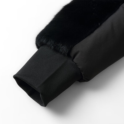 Caesars Pygie Mink Innen unten Herrenfell Nerzmantel Voller Nerkenhaube Nickelmantel Abnehmbarer innerer unten Navy xl