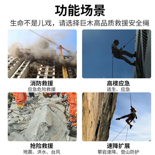 Giant wood household fire equipment set fire blanket fire blanket fire mask high-rise fire escape emergency rescue kit three-person escape combination