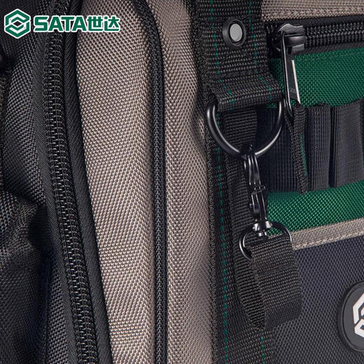 Shida (SATA) Tool Bag Canvas Wear-Resistant Thickened Electrician's Bag Multifunctional Maintenance Plumber Men's Shoulder Portable 95196 95196/Tool Bag 14 95196/Tool Bag 14