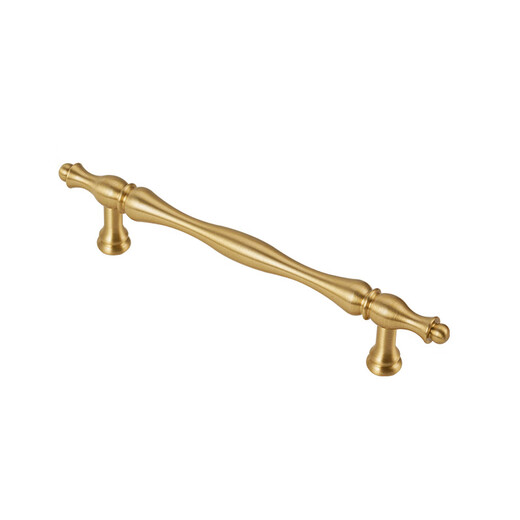 XMSJ French pure brass solid open-fit single long hole invisible creative furniture hardware shoes kitchen drawer cabinet door pull 6623