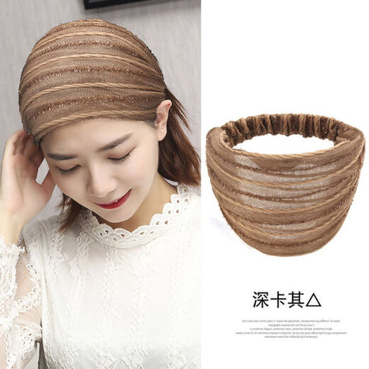 Sarala's wide hairpin to cover white hair. Thin and ultra-wide hairband. Hairband to cover white hair. Headband to cover white hair. Dark brown color in the middle.