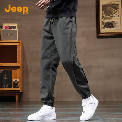 吉普（JEEP）2025春夏新款休闲裤男士潮流高端束脚工装裤百搭高级感男士裤子男