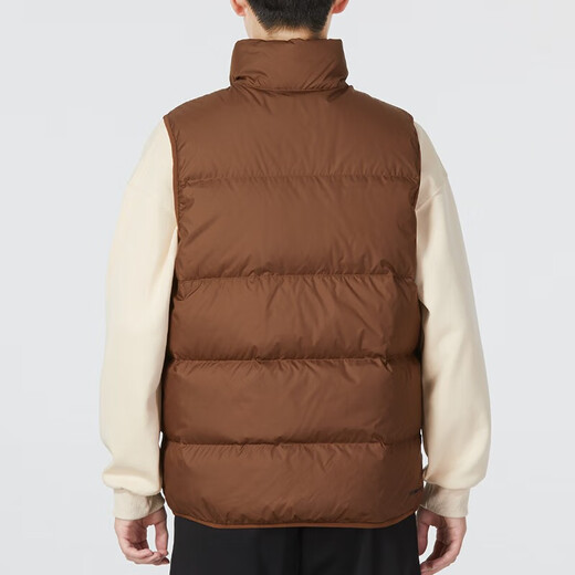 耐克（NIKE） 羽绒马甲男士2024冬季运动服加厚防风外套立领羽绒背心DD681 DV1136-259咖色85%灰鸭绒 S