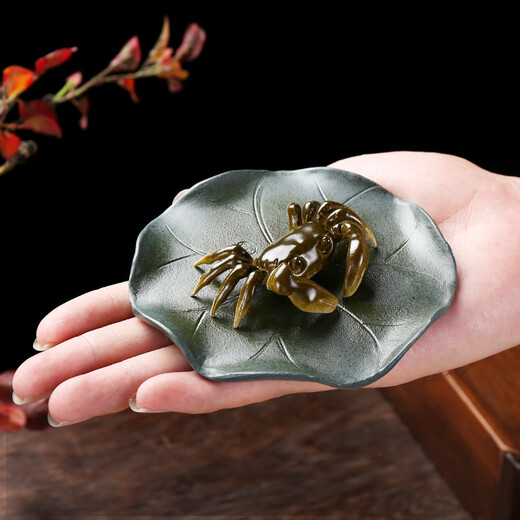 Rongcheng purple sand tea pet color changing tea pet tea table tea tray small crab ornaments creative tea toys can raise personalized tea set purple sand color changing tea pet crab