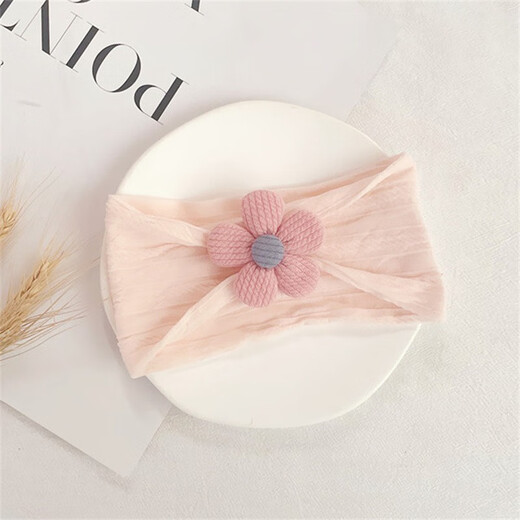 Midur recién nacido Baby Wide Hairband Baby Baby Girl Baby Door Tap Cabeza de bebé Circunferencia para mujeres Puerta estofada de primavera y otoño La base de tocado de un año Flor de rosa (cinco flor de pétalas. Campana de diadema) recomendado para bebés de 0-2 (alta elasticidad)