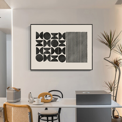
Meiyouchun Electric Meter Box Painting Decorative Painting Modern Simple Minimalist Abstract Mask Distribution Box Hydraulic Entering Restaurant Wall Painting JD12118 70*50cm (Cover 60*40) Hydraulic Black Frame