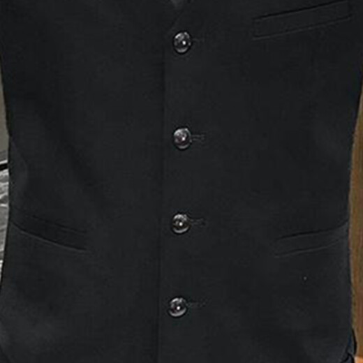 Yu Zhaolin Men's Four Seasons Suit Professional Slim Vest Men's Slim Formal Groom Wedding Dress Business Casual Suit Men YMTZ193440 Black Vest L