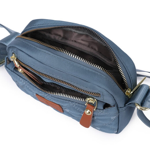 Dongxuan Mom's Change Key Small Sac en tissu nouveau Version coréenne Nylon Mini Bag des femmes d'âge moyen Haze Bleu