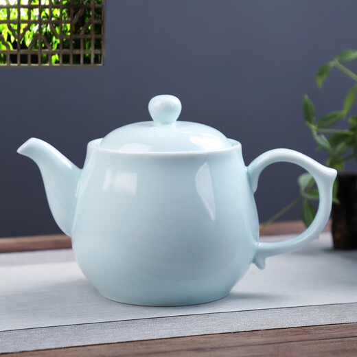 Xiangyan (xiangyan) large-capacity household teapot with filter 1000ml office tea kettle large teapot white porcelain cold kettle Lanxiang
