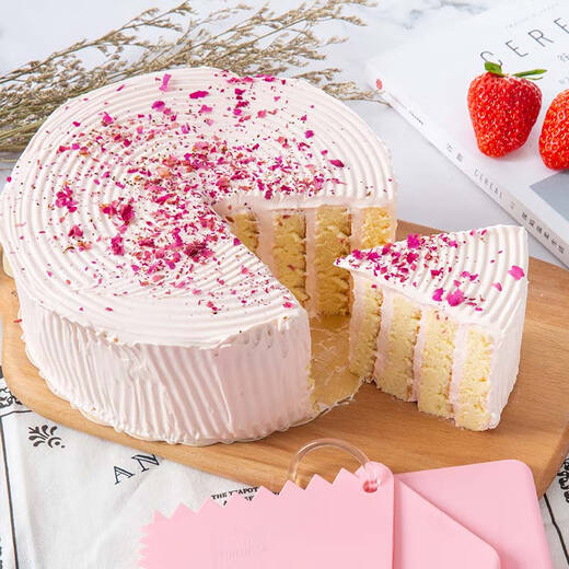 FOR BAKE plastic scraper, hard plastic slicing knife, rectangular serrated arched scraper, three-piece set